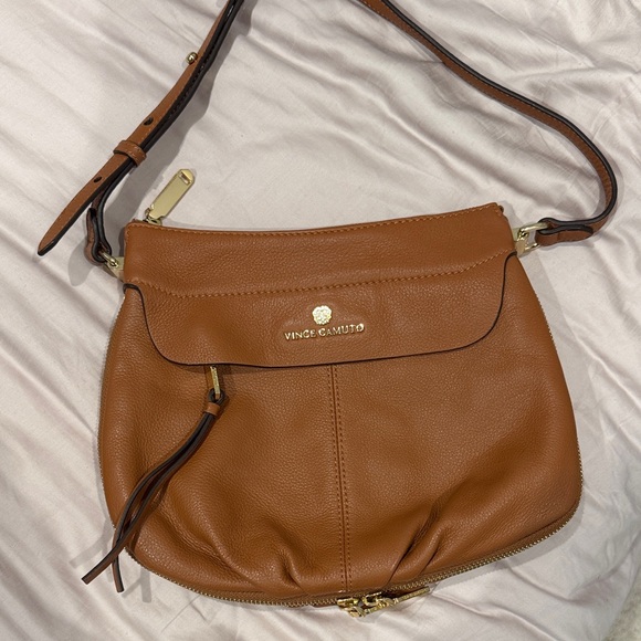 Vince Camuto Tan Leather Crossbody Bag - Picture 1 of 5